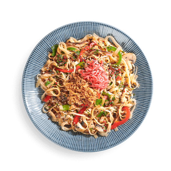 Wagamama Yaki soba yasai Mushroom with rice noodles