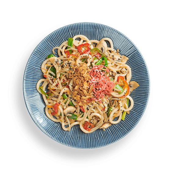 Wagamama Yaki soba yasai Mushroom with udon noodles