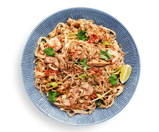 Wagamama chicken + prawn pad thai