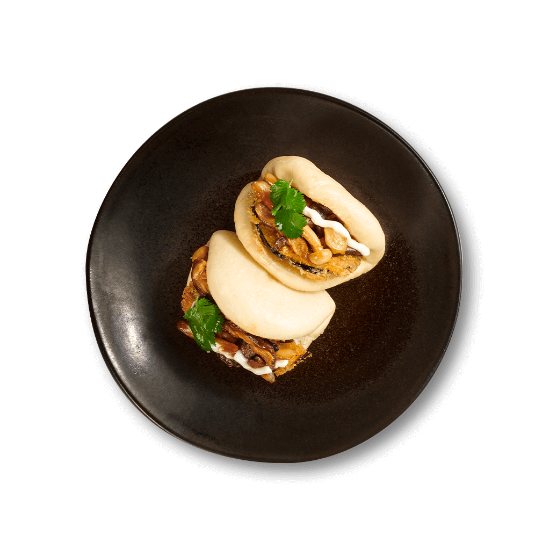 Oyster with Shiitake Mushroom Bao Buns 