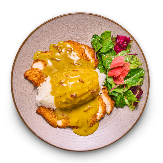 chicken cranberry katsu curry