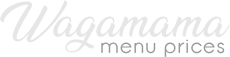 Wagamama menu with prices