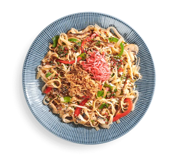Wagamama Yaki soba yasai Mushroom with rice noodles