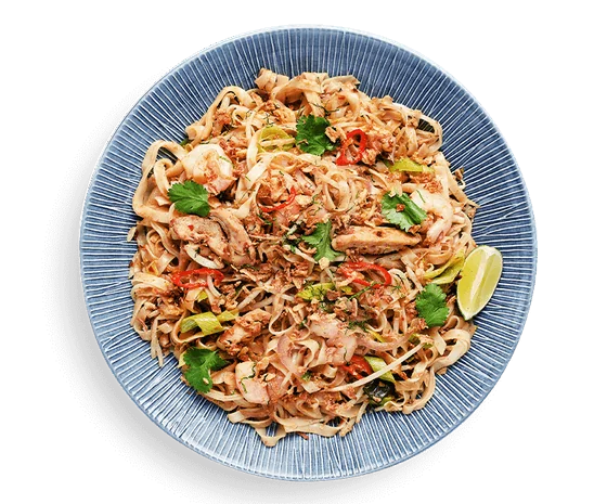 Wagamama chicken + prawn pad thai