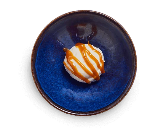 Wagamama vanilla pod ice cream with toffee sauce