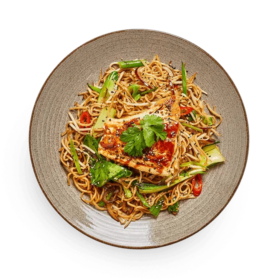 Salmon Teriyaki Soba
