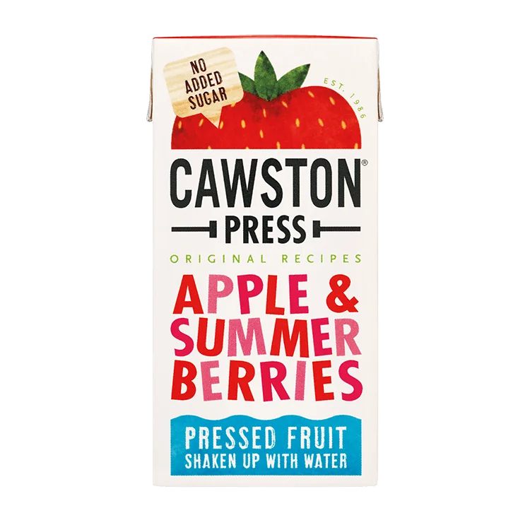 apple + summer berry juice drink