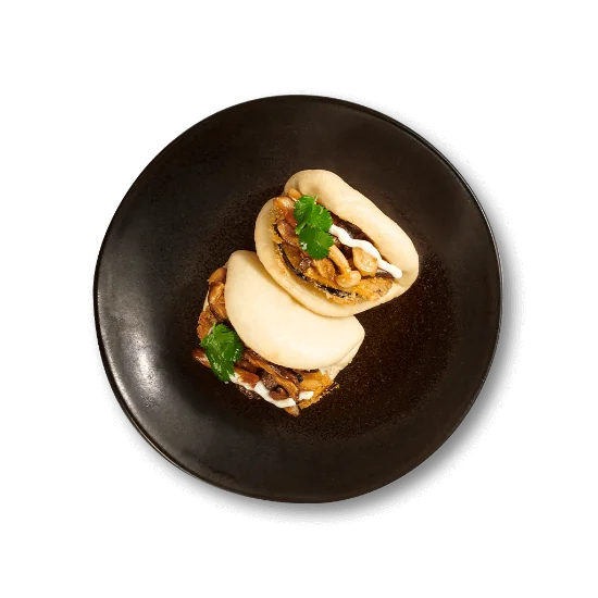 Oyster with Shiitake Mushroom Bao Buns